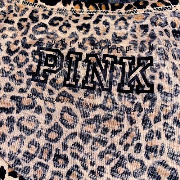 •Leopard Print Pajama Shirt from PINK. •Size Small - Picture 2 of 3